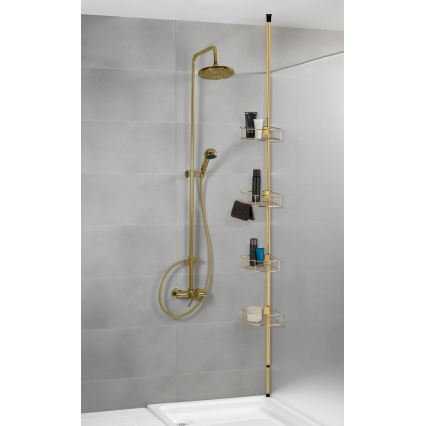 WENKO 24569100-Mensola angolare DOLCEDO 31x275 cm dorata