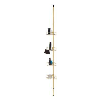 WENKO 24569100-Mensola angolare DOLCEDO 31x275 cm dorata
