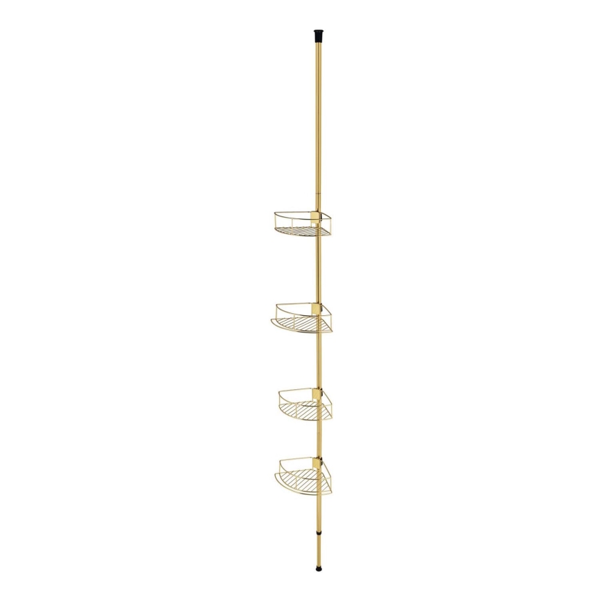 WENKO 24569100-Mensola angolare DOLCEDO 31x275 cm dorata
