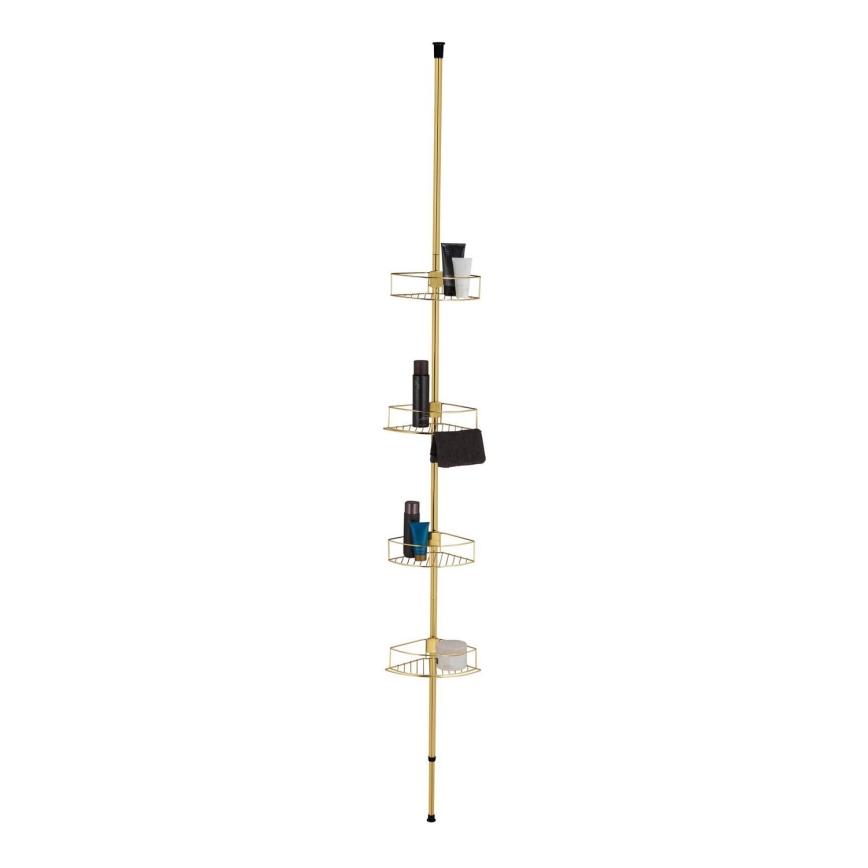 WENKO 24569100-Mensola angolare DOLCEDO 31x275 cm dorata