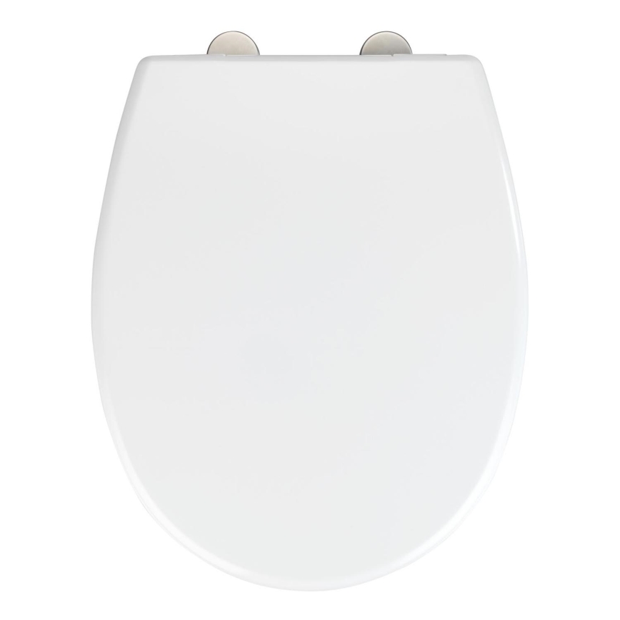 WENKO 24571100-WC sedile per WC VORNO NEO 46x37 cm bianco/argento