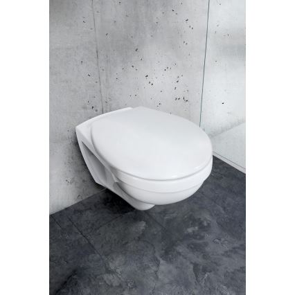 WENKO 24571100-WC sedile per WC VORNO NEO 46x37 cm bianco/argento