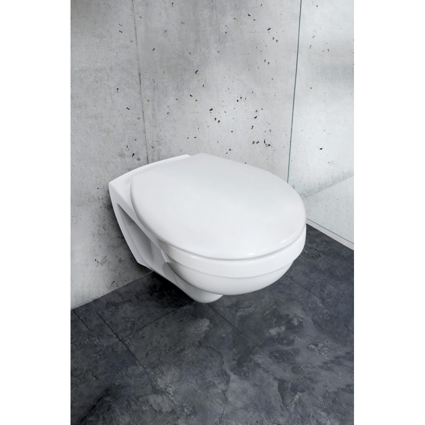WENKO 24571100-WC sedile per WC VORNO NEO 46x37 cm bianco/argento
