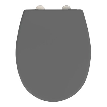 WENKO 24572100-WC sedile WC VORNO NEO 46x37 cm grigio/argento
