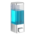 WENKO 24593100 - Dispenser di sapone ISTRES da 320 ml, cromo lucido/trasparente
