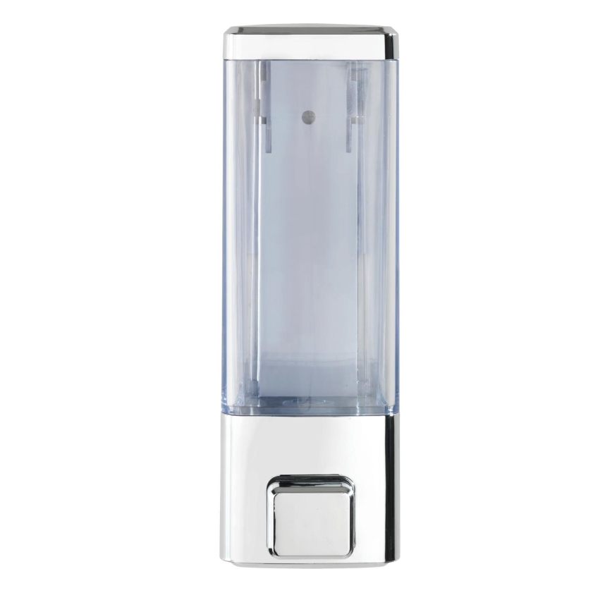 WENKO 24593100 - Dispenser di sapone ISTRES da 320 ml, cromo lucido/trasparente