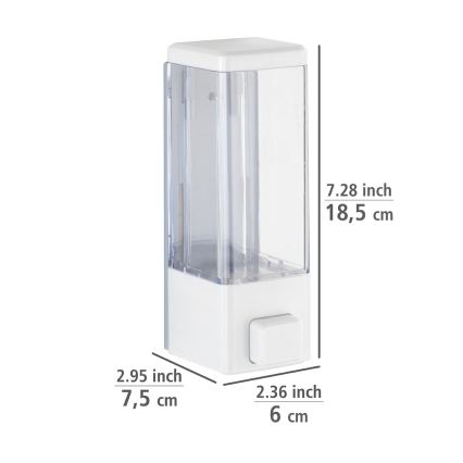 WENKO 24594100-Dispenser di sapone ISTRES 320 ml bianco/trasparente