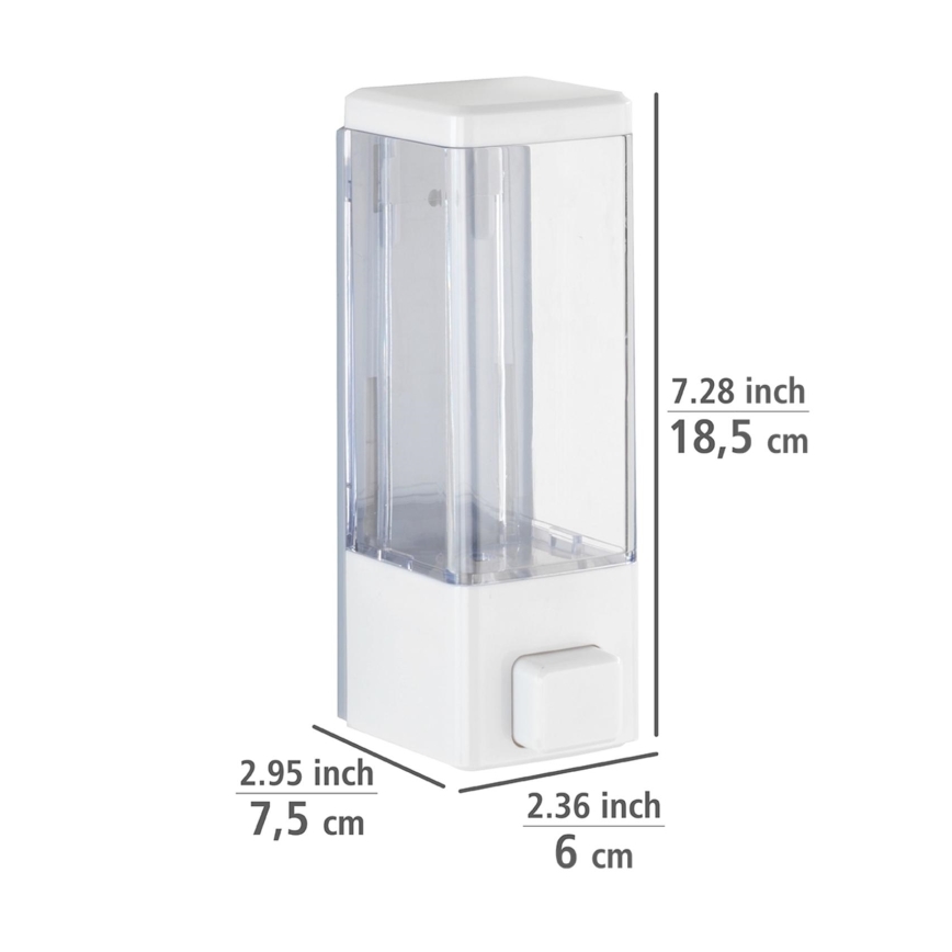 WENKO 24594100-Dispenser di sapone ISTRES 320 ml bianco/trasparente
