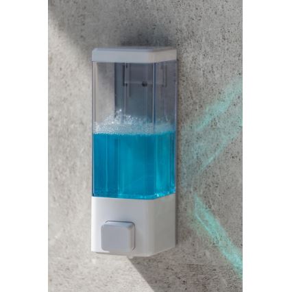 WENKO 24594100-Dispenser di sapone ISTRES 320 ml bianco/trasparente
