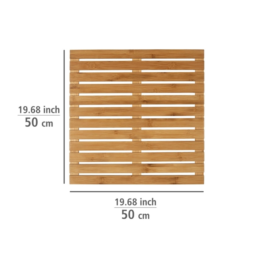 WENKO 24610100 - Tappetino BAMBUSA 50x50 cm marrone