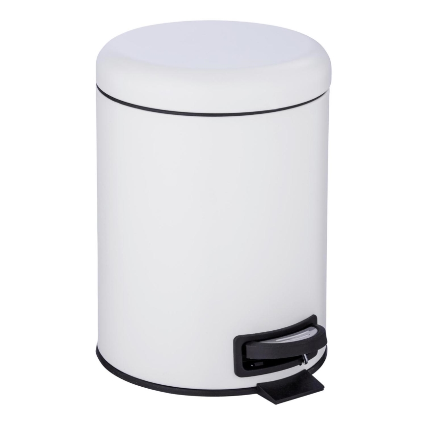WENKO 24678100 - Cestino LEMAN 21x24 cm bianco/nero
