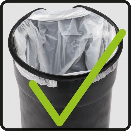 WENKO 24681100 - Cestino LEMAN 21x24 cm nero