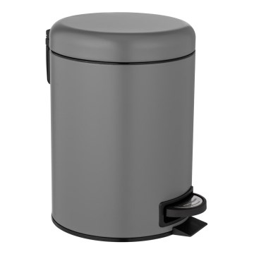 WENKO 24682100 - Cestino LEMAN 21x24 cm grigio/nero
