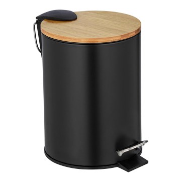 WENKO 24696100 - Cestino TORTONA 17x21 cm nero/marrone