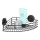 WENKO 24735100-Mensola VACUUM-LOC RUND SCHW 35x22,5 cm nera