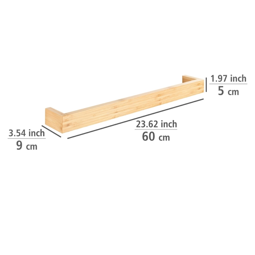 WENKO 24742100 - Porta asciugamani BAMBUSA 60 x 9 cm marrone