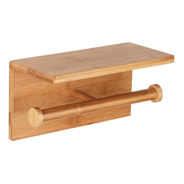 WENKO 24745100 - Portarotolo per carta igienica BAMBUSA 25x13 cm marrone