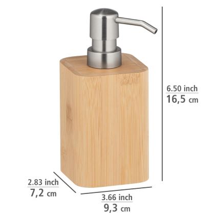 WENKO 24747100 - Dispenser per sapone BAMBUSA 9,3x16,5 cm marrone