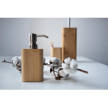 WENKO 24748100 - Spazzola per WC BAMBUSA 10x37,5 cm marrone