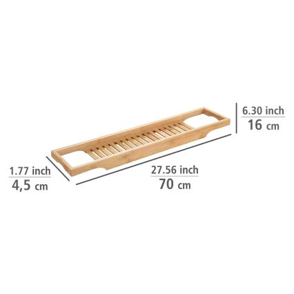 WENKO 24750100 - Mensola per vasca BAMBUSA 70x16 cm marrone