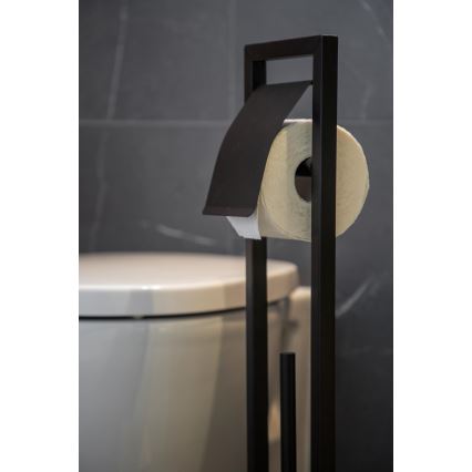 WENKO 24751100 - Set WC BAMBU⁠SA 18x72,5 cm nero/marrone