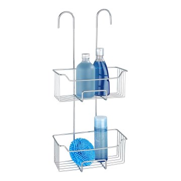 WENKO 24758100 - Mensola doccia MILO 25x55 cm argento/trasparente