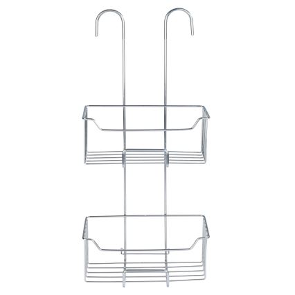 WENKO 24758100 - Mensola doccia MILO 25x55 cm argento/trasparente