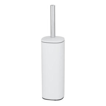 WENKO 24776100 - Scopino WC ALASSIO 9,3x39,2 cm acciaio inox/bianco