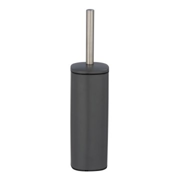 WENKO 24777100 - set per WC ALASSIO 9,3x39,2 cm acciaio inossidabile/grigio