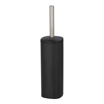 WENKO 24778100 - Scopino per WC ALASSIO 9,3x39,2 cm acciaio inossidabile/nero