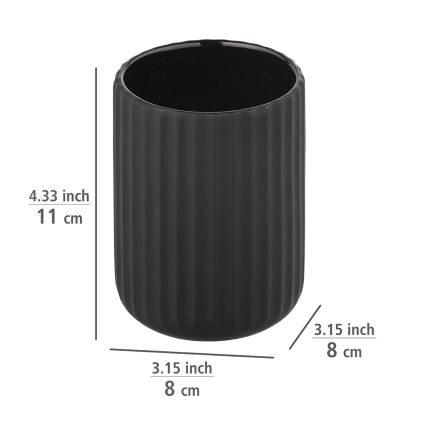 WENKO 24803100 - Bicchiere BELLUNO 8x11 cm nero