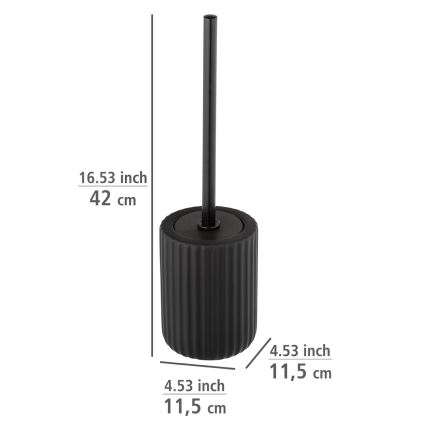 WENKO 24805100 - Scopino WC BELLUNO 11,5x42 cm nero