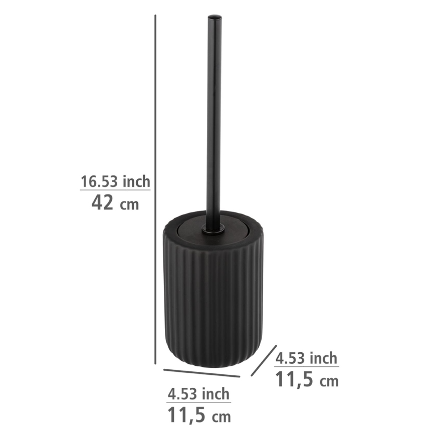 WENKO 24805100 - Scopino WC BELLUNO 11,5x42 cm nero