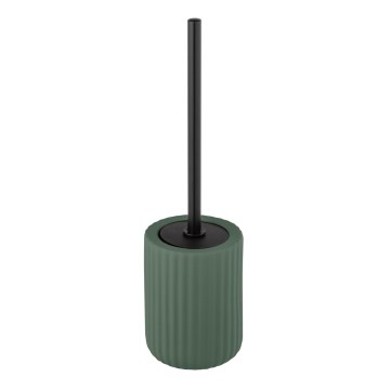 WENKO 24808100 - Scopino per WC BELLUNO 11,5 x 42 cm verde/nero