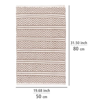 WENKO 24868100 - Tappetino da bagno SHAKI 50x80 cm beige/bianco