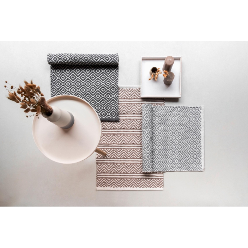 WENKO 24868100 - Tappetino da bagno SHAKI 50x80 cm beige/bianco