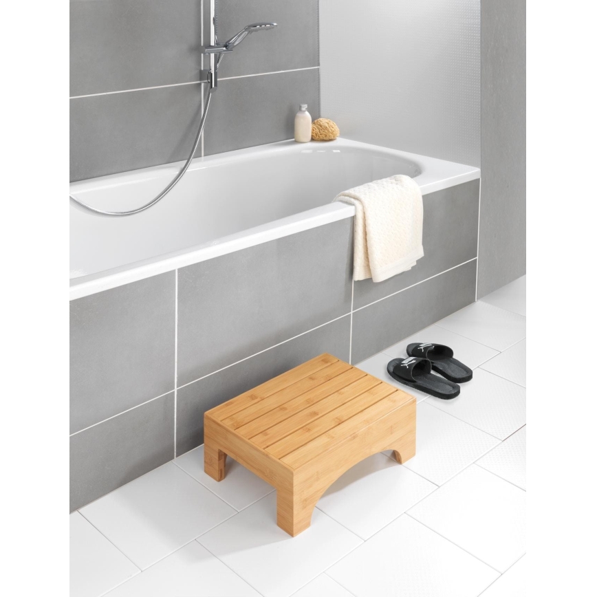 WENKO 24870100 - Sgabello BAMBUSA 40x30 cm marrone