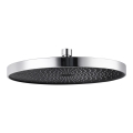 WENKO 24910100 - Soffione doccia SOFTWATER 26x26 cm cromo lucido/nero