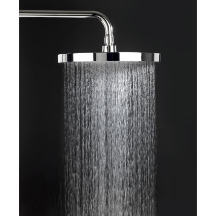 WENKO 24910100 - Soffione doccia SOFTWATER 26x26 cm cromo lucido/nero