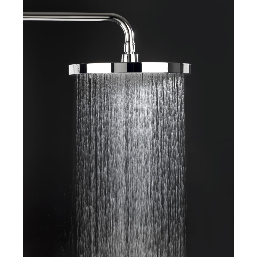 WENKO 24910100 - Soffione doccia SOFTWATER 26x26 cm cromo lucido/nero