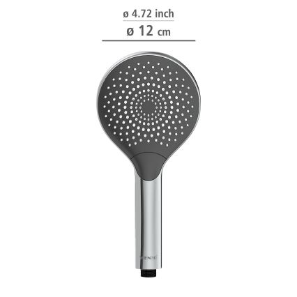 WENKO 24921100 - Soffione doccia WATERSAVING SYSTEM 12x12 cm cromo lucido/grigio