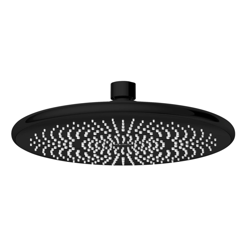 WENKO 24927100 - Soffione doccia WATERSAVING SYSTEM 22,5x22,5 cm, nero