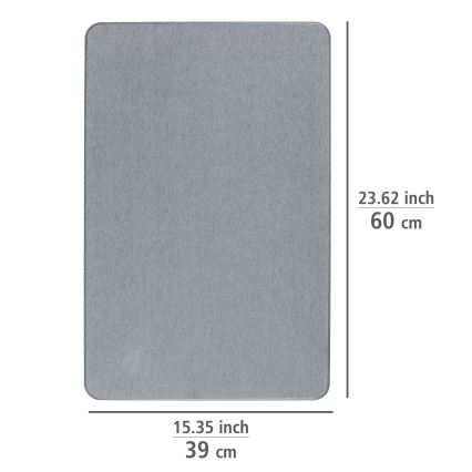 WENKO 24936100-Tappetino SIMI 39x60 cm grigio