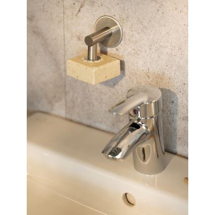 WENKO 24971100 - Portasapone TURBO-LOC 4,5 x 7 cm, argento
