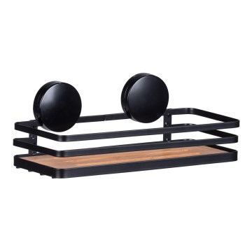 WENKO 24979800-Mensola ALBA 26,5x12,5 cm nero/marrone