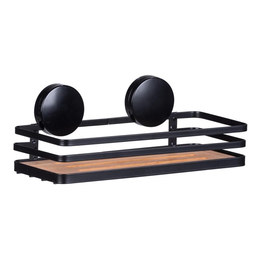 WENKO 24979800-Mensola ALBA 26,5x12,5 cm nero/marrone