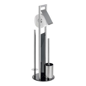 WENKO 24981800 - Set WC RAVINA 20x70 cm acciaio inossidabile/argento