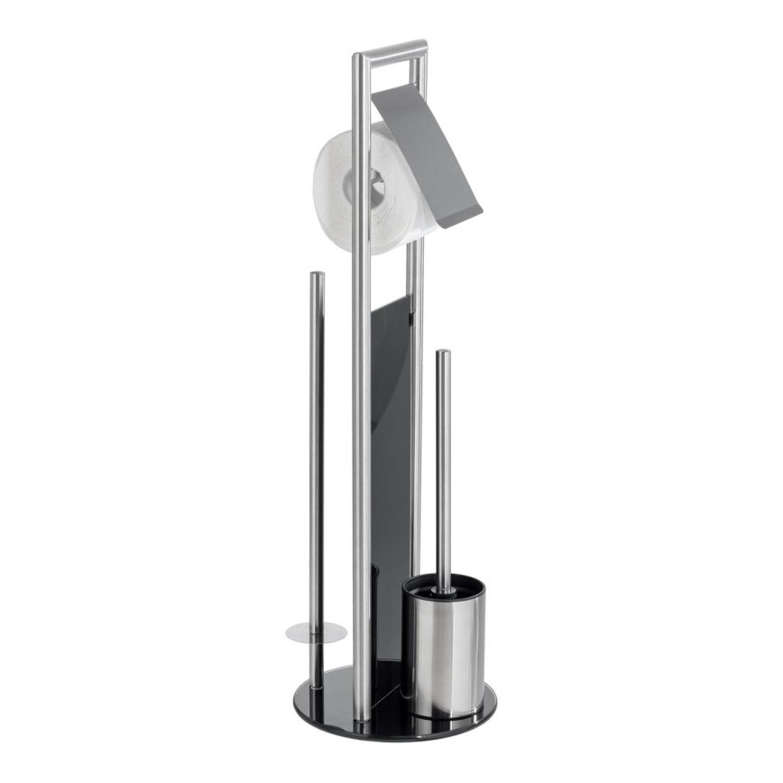 WENKO 24981800 - Set WC RAVINA 20x70 cm acciaio inossidabile/argento