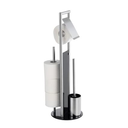 WENKO 24981800 - Set WC RAVINA 20x70 cm acciaio inossidabile/argento
