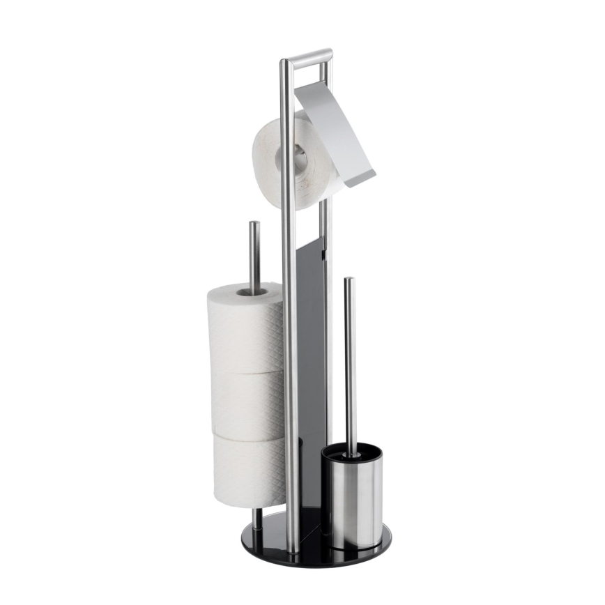 WENKO 24981800 - Set WC RAVINA 20x70 cm acciaio inossidabile/argento